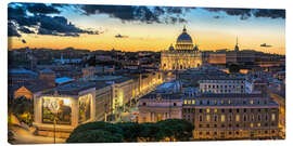 Leinwandbild  Rom Blick zum Petersdom - FineArt Panorama