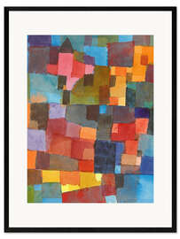 Gerahmter Kunstdruck  Raumarchitekturen - Paul Klee