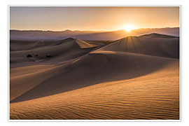 Poster  Sonnenuntergang in den Dünen des Death Valley - Andreas Wonisch