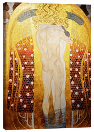 Leinwandbild  Beethovenfries: Umarmung Detail - Gustav Klimt