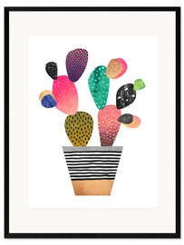 Gerahmter Kunstdruck  Happy Cactus - Elisabeth Fredriksson