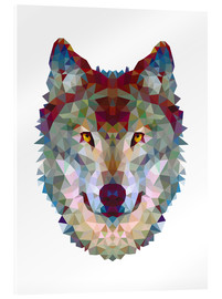 Acrylglasbild  Polygonwolf