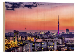 Holzbild  Berlin Skyline im Sommer - Sören Bartosch