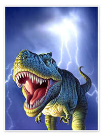 Wandbild  T.Rex im Gewitter - Jerry LoFaro