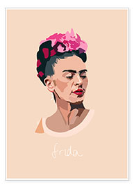 Poster Frida Porträt