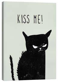 Leinwandbild  Kiss me cat - Amy and Kurt