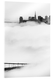 Acrylglasbild  San Francisco verschwunden im Nebel