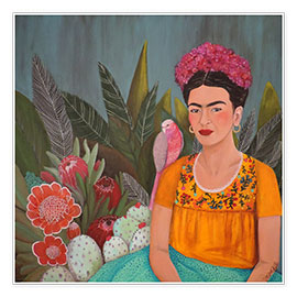 Poster Frida Kahlo im blauen Haus