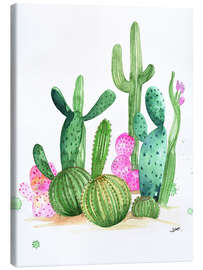 Leinwandbild  Kaktus Aquarell - Rongrong DeVoe