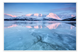 Poster Sonnenaufgang, Lyngen Alpen, Troms, Norwegen