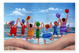Poster  Strandparty, Regenbogen Szene - Peter Adderley