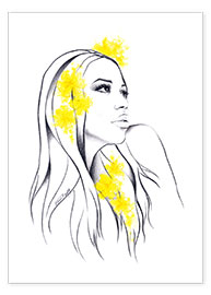 Poster  gelbe Blüten
