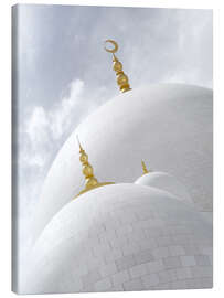 Leinwandbild  weiße Kuppeln der Scheich-Zayid-Moschee