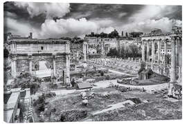 Leinwandbild  Ruinen des Forum Romanum in Rom