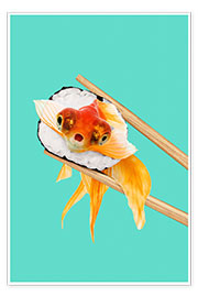 Poster Sushi-Goldfisch