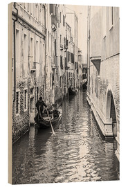 Holzbild  Gondel in Venedig