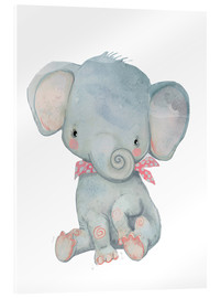 Acrylglasbild  Mein kleiner Elefant - Eve Farb