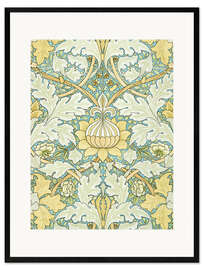 Gerahmter Kunstdruck  Design mit Blumen - William Morris