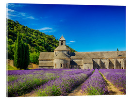 Acrylglasbild  Kloster mit Lavendelfeld - Terry Eggers