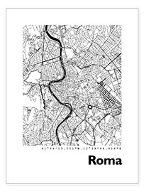 Poster  Stadtplan von Rom - 44spaces