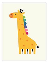Poster Giraffe Klavier