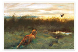 Poster Fuchs und Ente