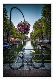 Poster Das Rad am Kanal, Amsterdam