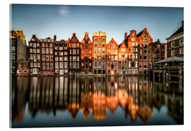 Acrylglasbild  Damrak Amsterdam Häuser, Niederlande - Sören Bartosch