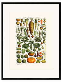 Gerahmter Kunstdruck  Antiker Gemüseteller in Französisch - Patruschka